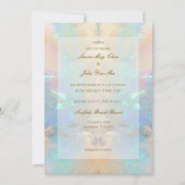 Gemstone Opal Crystal Marble Wedding Einladung (Vorderseite)