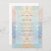 Gemstone Opal Crystal Marble Wedding Einladung (Vorne/Hinten)