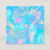 gemstone pastellblau opal vielen Dank Quadratische Visitenkarte (Rückseite)