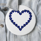 Gemstone Sapphire Blue Heart Button (Beispiel)