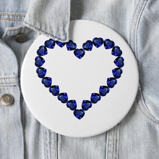 Gemstone Sapphire Blue Heart Button (Beispiel)