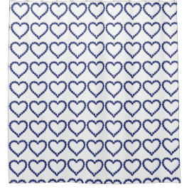 Gemstone Sapphire Blue Heart Duschvorhang