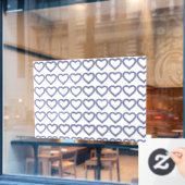 Gemstone Sapphire Blue Heart Fensteraufkleber (Café-Fenster)