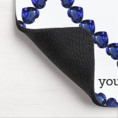 Gemstone Sapphire Blue Heart Mousepad (Ecke)