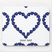 Gemstone Sapphire Blue Heart Mousepad (Vorne)