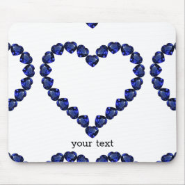 Gemstone Sapphire Blue Heart Mousepad