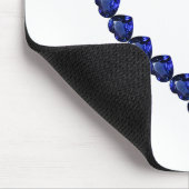 Gemstone Sapphire Blue Heart Mousepad (Ecke)