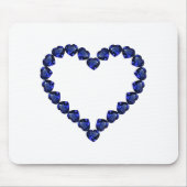 Gemstone Sapphire Blue Heart Mousepad (Vorne)