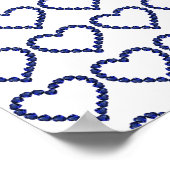 Gemstone Sapphire Blue Heart Poster (Ecke)