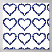 Gemstone Sapphire Blue Heart Poster (Vorne)
