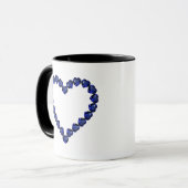 Gemstone Sapphire Blue Heart Tasse (Vorderseite Links)