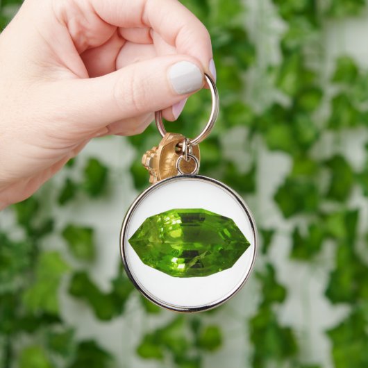 Gemstone Schlüsselanhänger Green Peridot (Hand)