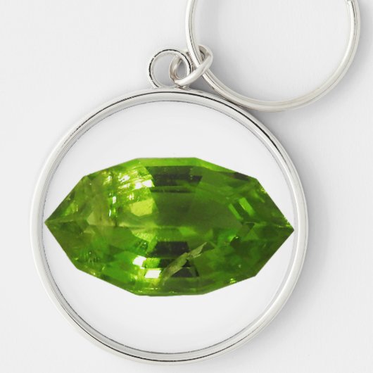 Gemstone Schlüsselanhänger Green Peridot (Vorne)