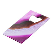 Gemstone Series Lila Tor mit Quarz Geldkarten Flaschenöffner (Rückseite Schrägansicht)