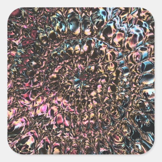 Gemstone Spiral Quadratischer Aufkleber (Vorderseite)