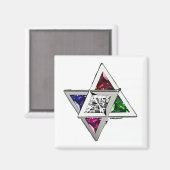 Gemstone Star Magnet (Vorderseite/Rückseite)