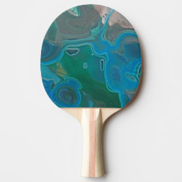 Gemstone Swirled Blue Green Marble Abstrakt Tischtennis Schläger
