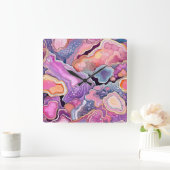 Gemstone Symphony Clock Quadratische Wanduhr (Zuhause)