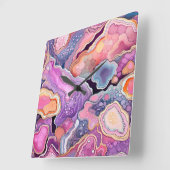 Gemstone Symphony Clock Quadratische Wanduhr (Winkel)