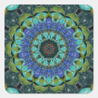 Gemstone Tiles Quadratischer Aufkleber