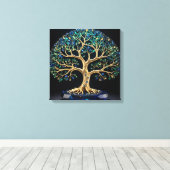 Gemstone Tree of Life Leinwanddruck (Insitu (Holzboden))