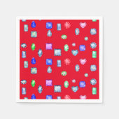 Gemstone und Juwelen Red Serviette (Vorderseite)