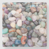 Gemstones Crystals Pebbles Steinuntersetzer (Vorderseite)