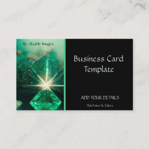 Gemstones Diamond Stone Emerald Business Card Visitenkarte