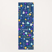 Gemstones hearts custom name colorful Crystal Yogamatte (Vorderseite)