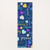 Gemstones hearts custom name colorful Crystal Yogamatte (Rückseite)