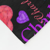 Gemstones Herz individuelle Name farbenfroh Charlo Fleecedecke (Ecke)