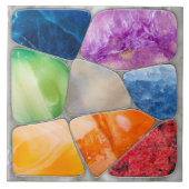 Gemstones MosaikCollage Fliese (Vorderseite)