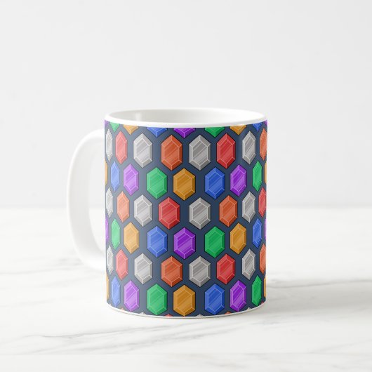 GEMSTONES PATTERN DESIGN KAFFEETASSE (Vorderseite Links)