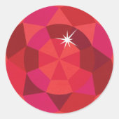 Gemstones roter, klassischer Rundaufkleber Runder Aufkleber (Vorderseite)