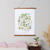 Gemüse Alphabet - Obst und Gemüse Alphabet Wandteppich Mit Holzrahmen (Schlafzimmer)