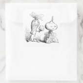 "Gemüse-Antrag"-Quadrat-Sticker-Set Quadratischer Aufkleber (Tasche)