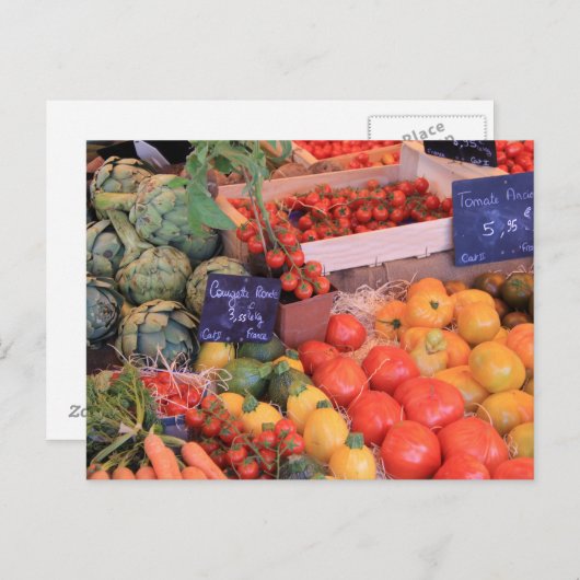 Gemüse auf einem Markt in der Provinz Postkarte (Vorne/Hinten)