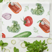 Gemüse aus frischen Märkten Geschirrtuch (Gefaltet)