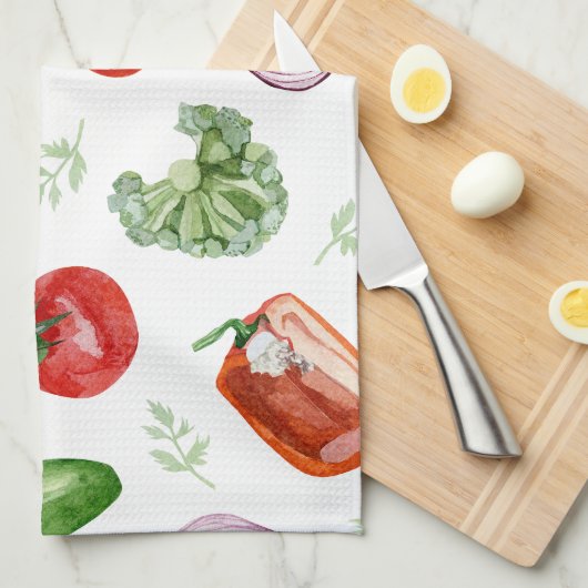 Gemüse aus frischen Märkten Geschirrtuch (Viertel Falte)