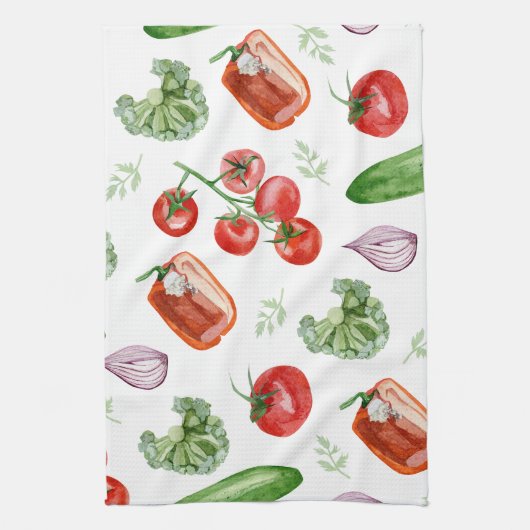 Gemüse aus frischen Märkten Geschirrtuch (Vertikal)