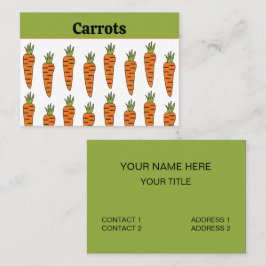 Gemüse aus Karotten Frische Gesundheit Visitenkarte