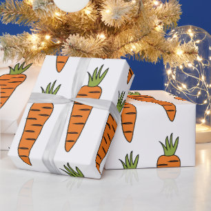 Gemüse aus Karotten gesundes Party Geschenkpapier