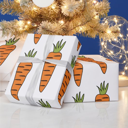 Gemüse aus Karotten gesundes Party Geschenkpapier (Feiertage)