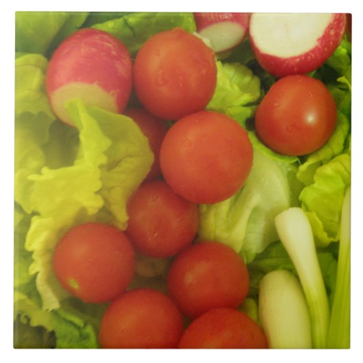 Gemüse aus Salat Fliese (Vorderseite)
