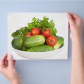 Gemüse aus Weiß Flyer (Hand)