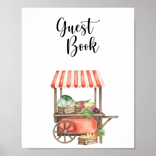 Gemüse Babydusche - Gästebuch (Vorne)