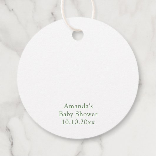 Gemüse Babydusche - Pop! Wenn sie Pop! Geschenkanhänger (Rückseite)