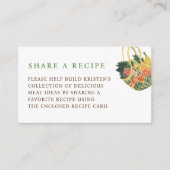 Gemüse Bauern Markt Brautparty Rezept Begleitkarte (Vorderseite)