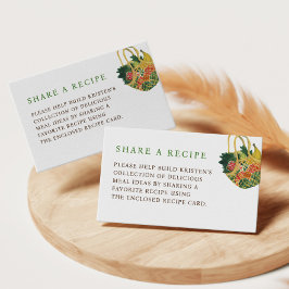 Gemüse Bauern Markt Brautparty Rezept Begleitkarte