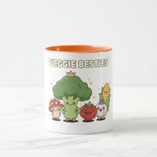 Gemüse-Besties   Süßes Kawaii-Cartoon-Gemüse Tasse